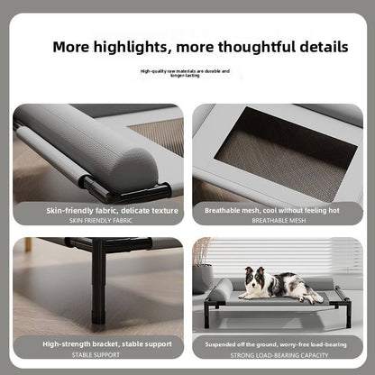 Pet Cot Bed Folding All-season Universal Dogs Cats Breathable Cool Summer Removable Washable Elevated Iron-frame Kennel - Buy  Product on Alibaba.com